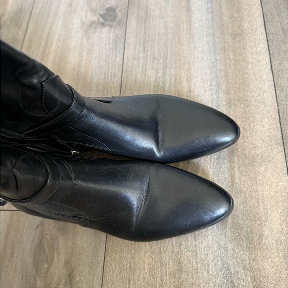 Prada women’s genuine leather riding boots black size 35 made in Italy - Picture 3 of 6